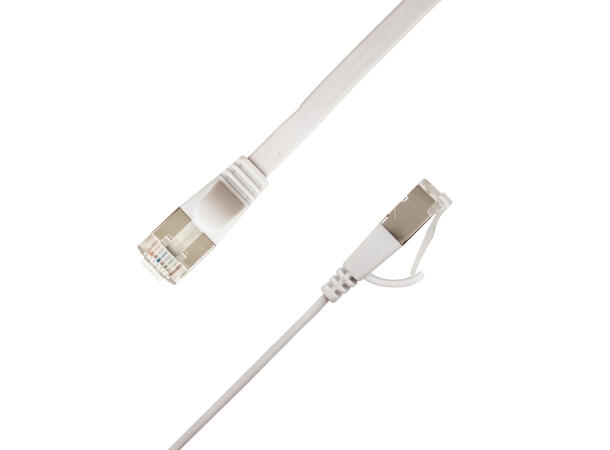 LinkIT Flat U/FTP Cat6a hvit 1.5m AWG 32/7 | PVC | 1,85x6mm 