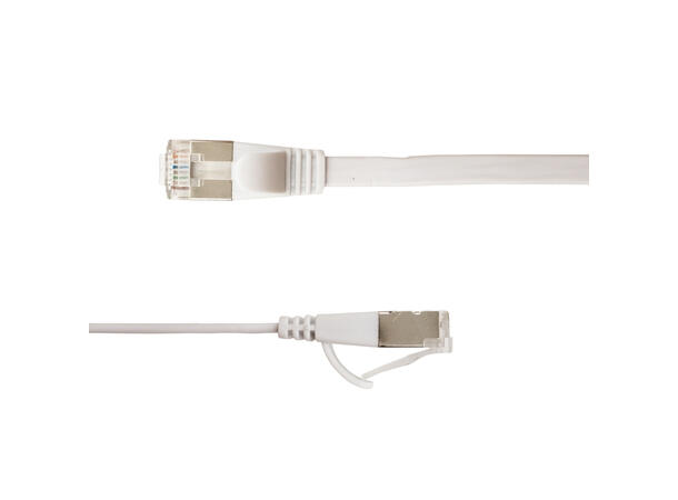 LinkIT Flat U/FTP Cat6a hvit 1.5m AWG 32/7 | PVC | 1,85x6mm 