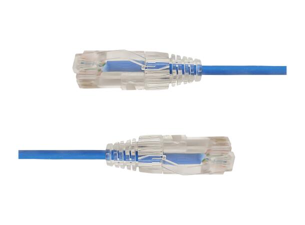 LinkIT SlimPatch U/UTP Cat6a Blå 0.2m AWG 28/7 | LSZH | 3,6mm 