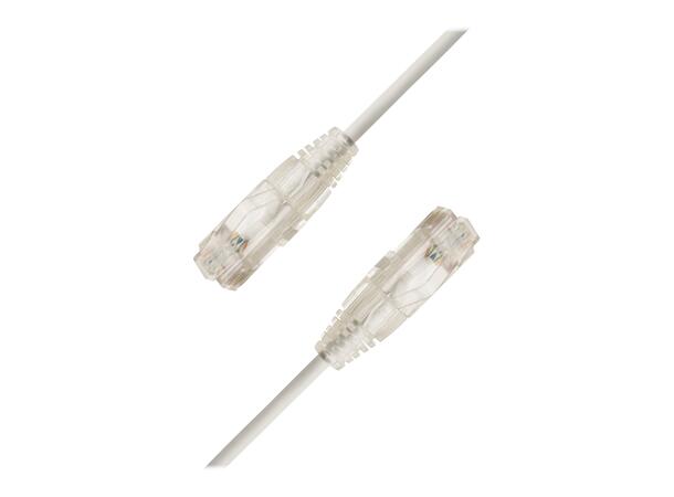 LinkIT SlimPatch U/UTP Cat6a White 3m AWG 28/7 | LSZH | 3,6mm 