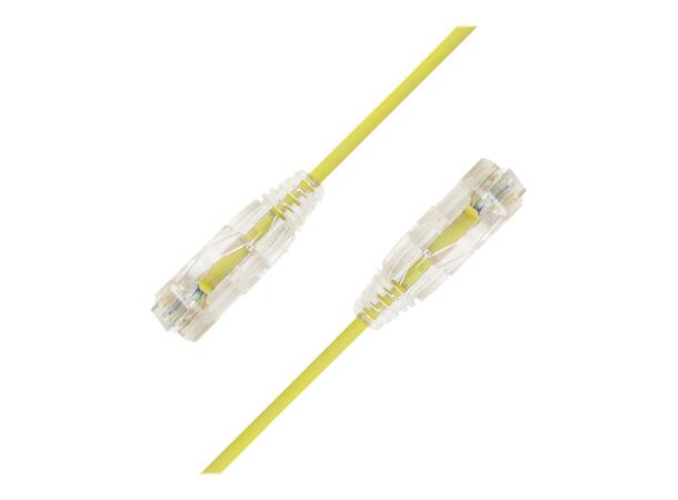 LinkIT SlimPatch U/UTP Cat6a Yellow 2m AWG 28/7 | LSZH | 3,6mm 
