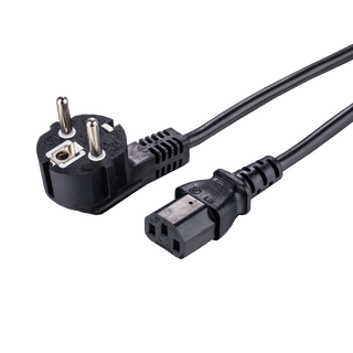 LinkIT strömkabel CEE 7/7 - C13 svart 3m Vinklet Schuko - C13 | PVC | 3x1,00mm²