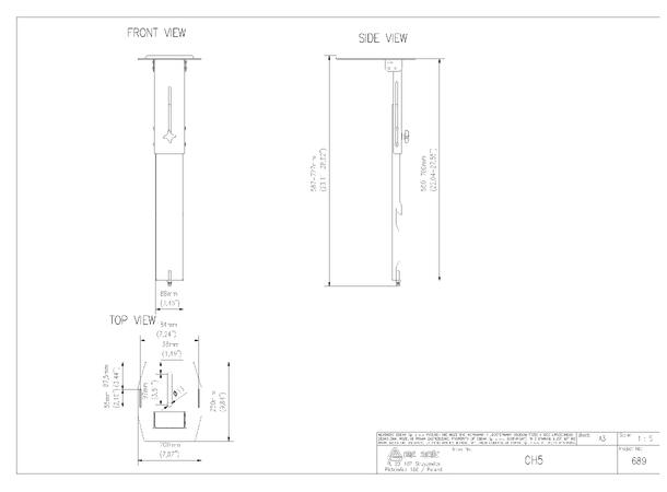 EDBAK CH5 Kamera hylle for tralle 55"+ For Videotralle TR20 