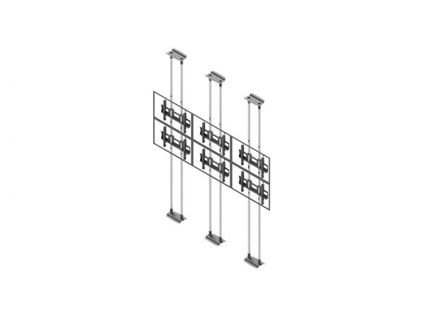 Edbak Videovägg Bolt Down Floor-to takfäste | modular 3x2 |  50-57" 