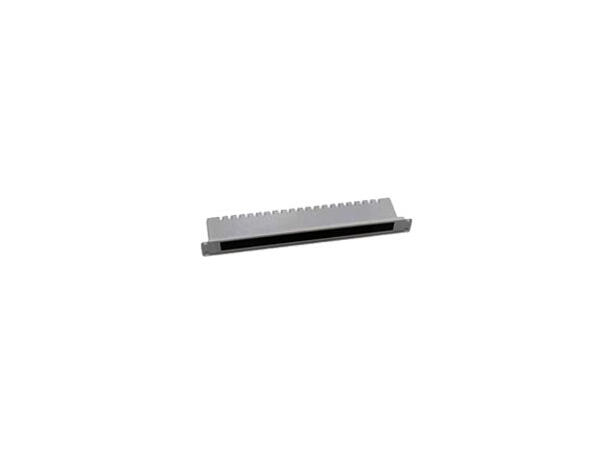 Lande 19" Cable guide w/brush Grey 1U w/brush entry and tie mount 