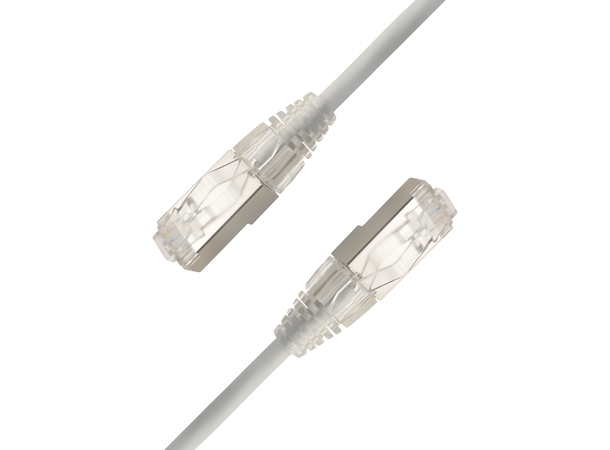 LinkIT SlimPatch F/UTP Cat6a Grå 10m AWG 28/1 | LSZH | 4.7mm 