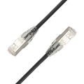 LinkIT SlimPatch F/UTP Cat6a Svart 1m AWG 28/1 | LSZH | 4.7mm