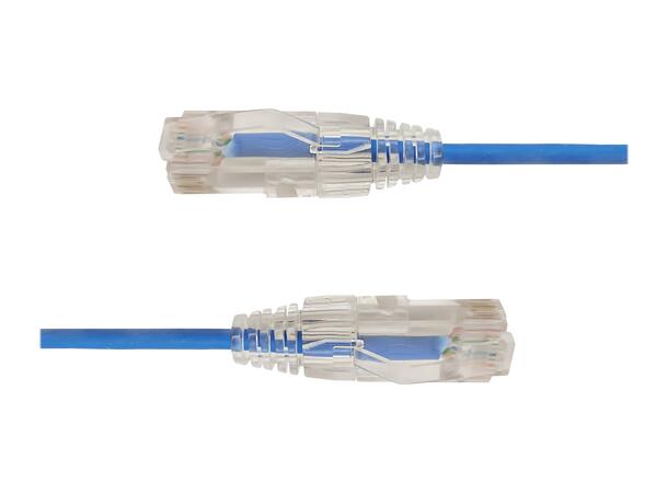 LinkIT SlimPatch U/UTP Cat6a Blue 0.3m AWG 28/7 | LSZH | 3,6mm 