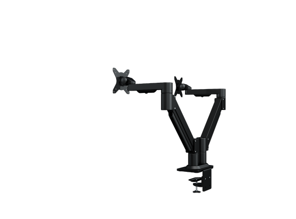 KENSON Twin monitor arm with gaslift LCD Black | Up to 32" | Easy to mount 