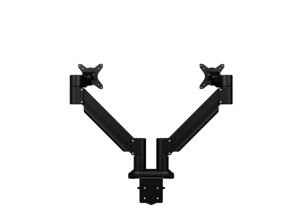KENSON Twin monitor arm with gaslift LCD Black | Up to 32" | Easy to mount 