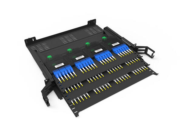 LinkIT 1U Slimpanel for 12xMPO cassettes Up to 144 fibers| without cassettes 