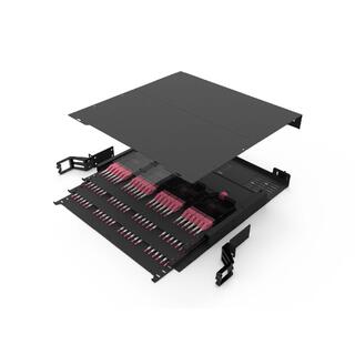 LinkIT 1U slimpanel for 12xMPO kassetter Opp til 144 fiber | uten kassetter