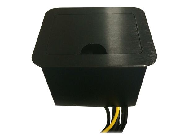 LinkIT LB2B Bordsbrunn Svart 2xAC 6 x kabelgenomföringshål 2 x AC 