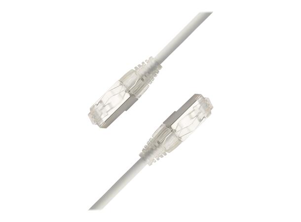 LinkIT SlimPatch F/UTP Cat6a hvit 0.2m AWG 28/1 | LSZH | 4.7mm 