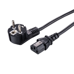 LinkIT strömkabel CEE 7/7 - C13 svart 5m Vinklet Schuko - C13 | PVC | 3x1,00mm²
