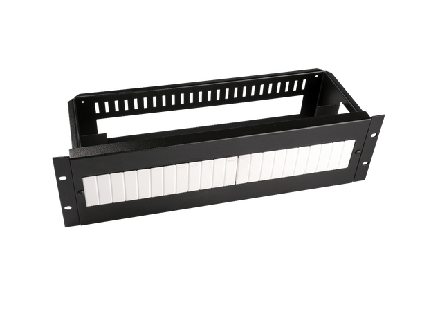 Lande 19" DIN skinne inst.enhet Svart 3U For montering av PS på DIN skinne 