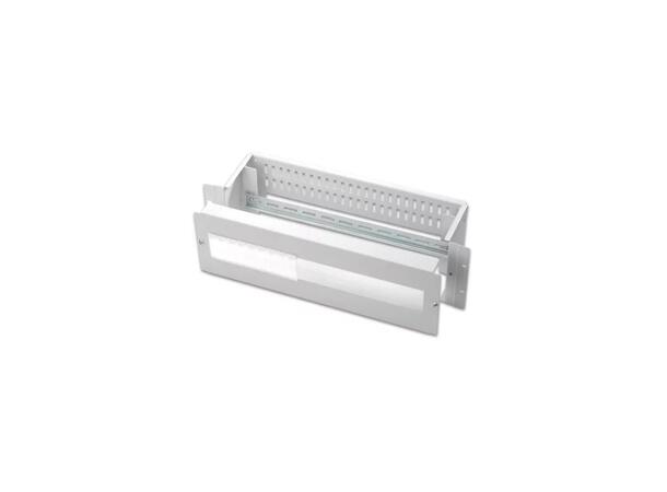 Lande 19" DIN skinne inst.enhet Svart 3U For montering av PS på DIN skinne 