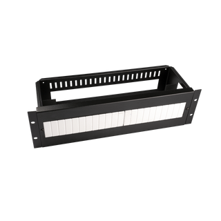 Lande 19&quot; DIN rail inst.unit Black 3U For mounting PS on DIN rail