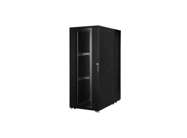 Lande Serverskap Svart 42U B800xD1200VCM DYNAmax | 1000kg | m/perf. dør/perf. bak 