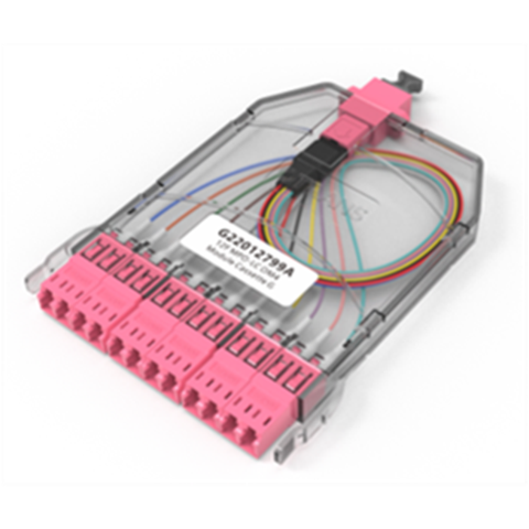 LinkIT MTP Slim Cassette OM4-U 12 x LC USConec MTP Elite | Universal polarity