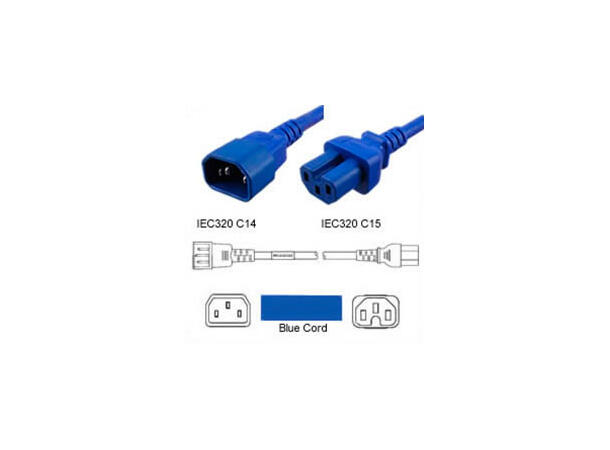LinkIT Power Cable C15/C14 Blue 1m 3 x 1.00mm | PVC 