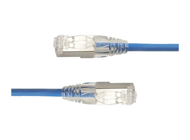 LinkIT SlimPatch F/UTP Cat6a blå 0.5m AWG 28/1 | LSZH | 4.7mm 