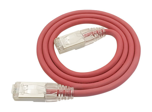 LinkIT SlimPatch F/UTP Cat6a rød 2m AWG 28/1 | LSZH | 4.7mm 