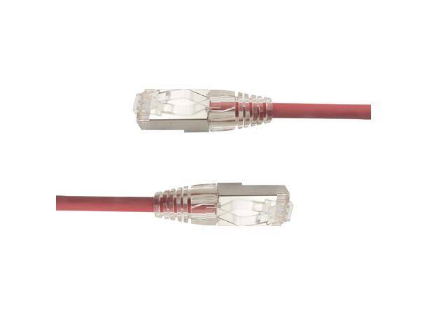 LinkIT SlimPatch F/UTP Cat6a rød 2m AWG 28/1 | LSZH | 4.7mm 