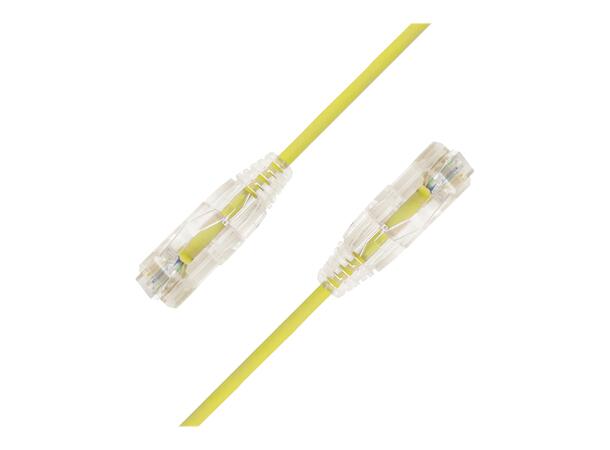 LinkIT SlimPatch U/UTP Cat6a Gul 0,2m AWG 28/7 | LSZH | 3,6mm 