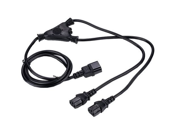LinkIT strömkabel C14/2xC13 Svart 1.7m Fra UPS (C14) 2 x hun (C13) plugger