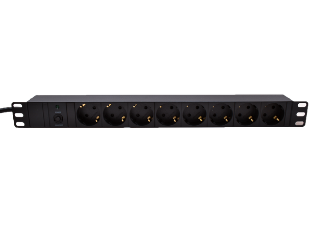 LinkIT 19" PDU 8xCEE 7/4 2m CEE 7/7 | 16A | Overload protector | 1U 
