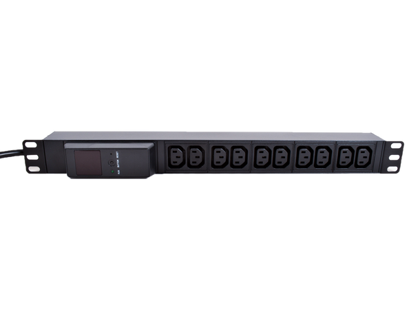 LinkIT 19"  Power rail 10xC13 2m C20 | 16A | Amperemeter | 1U 