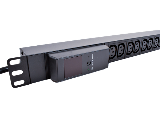 LinkIT 19"  Power rail 10xC13 2m C20 | 16A | Amperemeter | 1U 