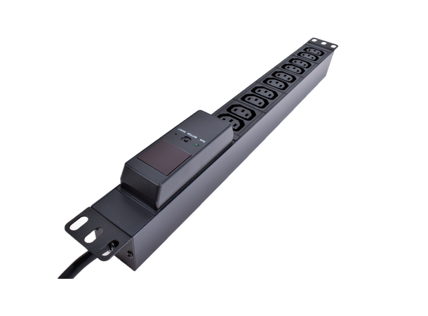 LinkIT 19"  Power rail 10xC13 2m C20 | 16A | Amperemeter | 1U 