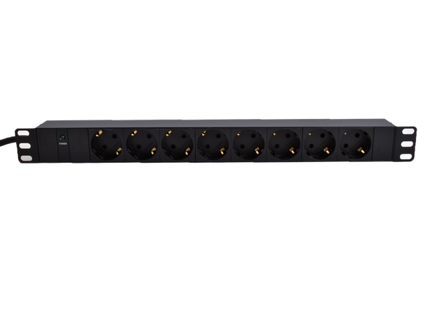 LinkIT 19" Power rail 8xCEE 7/4 2m C14 (UPS) | 10A | 1U 