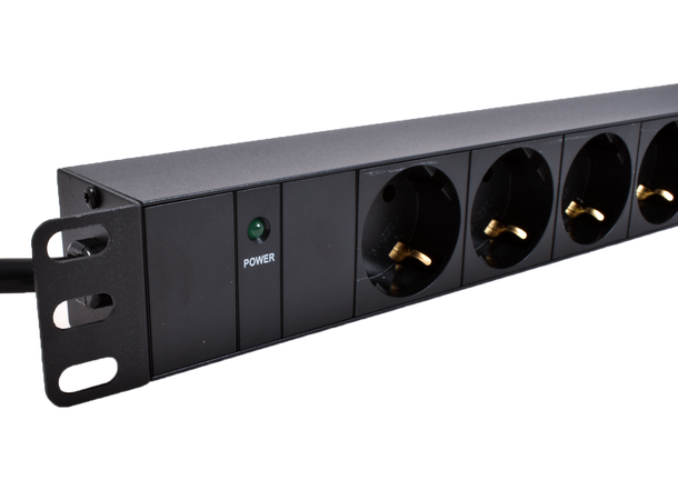 LinkIT 19" Power rail 8xCEE 7/4 2m C14 (UPS) | 10A | 1U 
