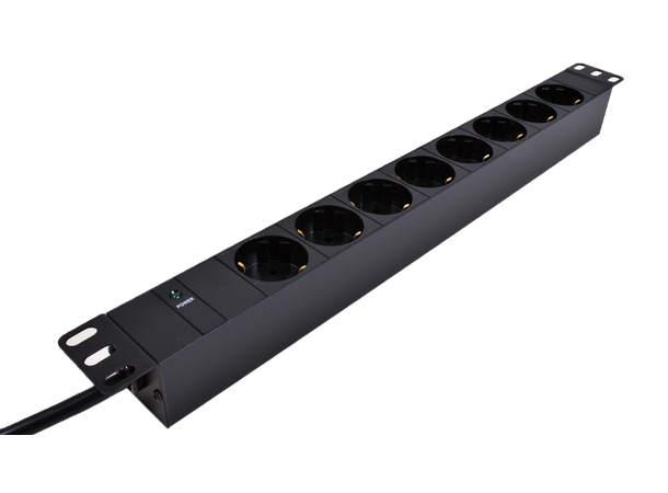 LinkIT 19" Power rail 8xCEE 7/4 2m C14 (UPS) | 10A | 1U 