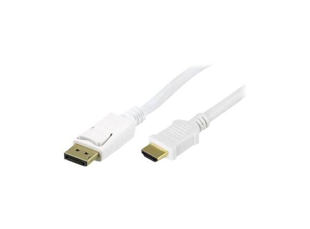 LinkIT Displayport to HDMI w/audio 2 m 4K x 2K@30Hz | 28 AWG | White 