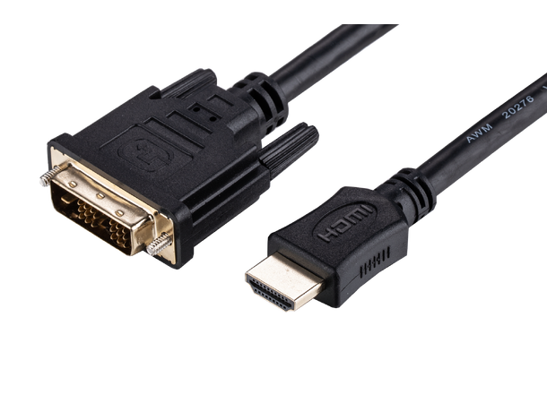 LinkIT HDMI A male - DVI-D male  1 m 19 pin HDMI A-18+1 pin digital DVI male