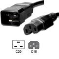 LinkIT Power Cable C15(C13)/C20 black 3m LSZH | 3 x 1,50mm&#178; |&#160;Black