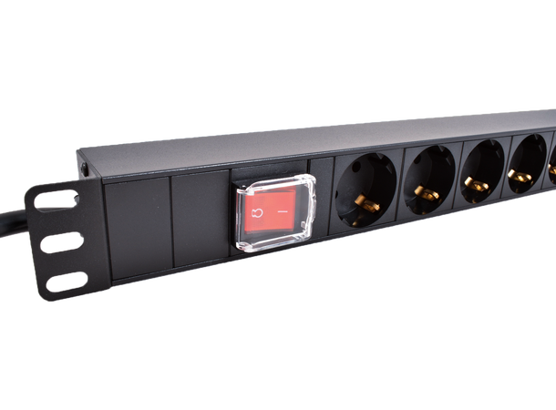 LinkIT 19" Power rail 7xCEE 7/4 2m CEE 7/7 | 16A | Overload protector | 1U 