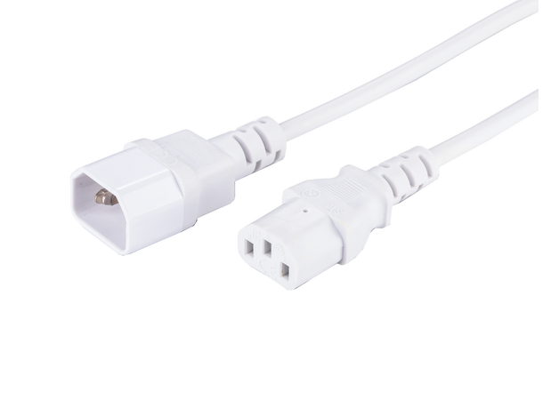 LinkIT strömkabel C13/C14  Vit 2m PVC | 3 x 1,00 mm²