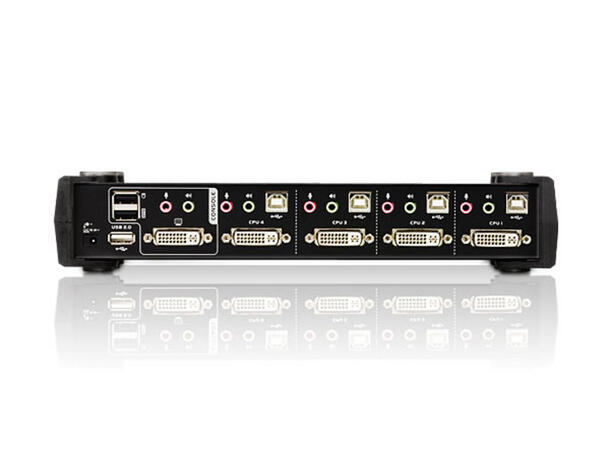 Aten KVM  4-PC 1-User CS1764A Switch Box | DVI-I | USB | Audio 