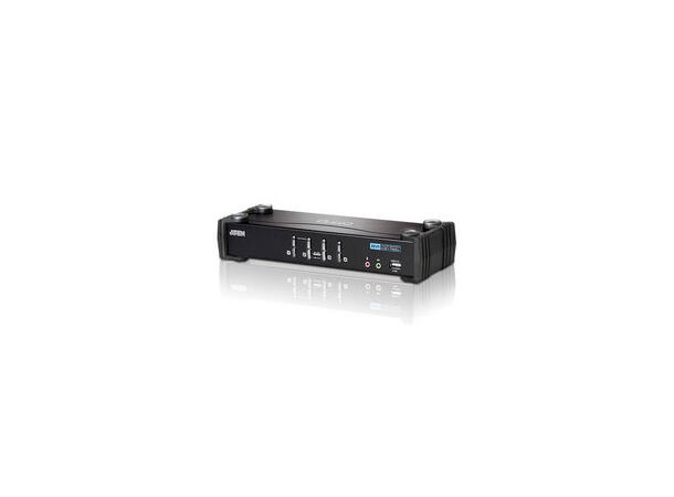 Aten KVM  4-PC 1-User CS1764A Switch Box | DVI-I | USB | Audio 