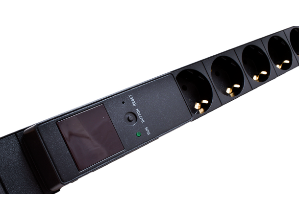 LinkIT 19" Power rail 7xCEE 7/4 2m C20 | 16A | Amperemeter | 1U 