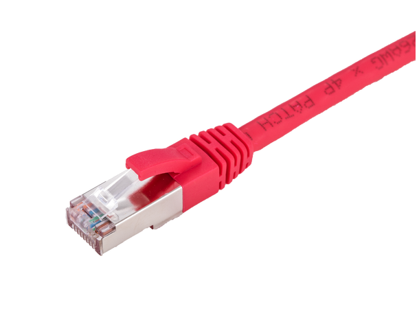 LinkIT Patch S/FTP Cat6a Röd 3m AWG 26/7 | LSZH | Snagless 