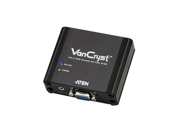 Aten Converter VGA til HDMI VC180 VGA-utgång till DVI/HDMI-skärm/projektor 