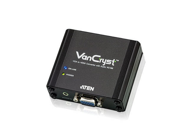 Aten Converter VGA til HDMI VC180 VGA-utgång till DVI/HDMI-skärm/projektor 