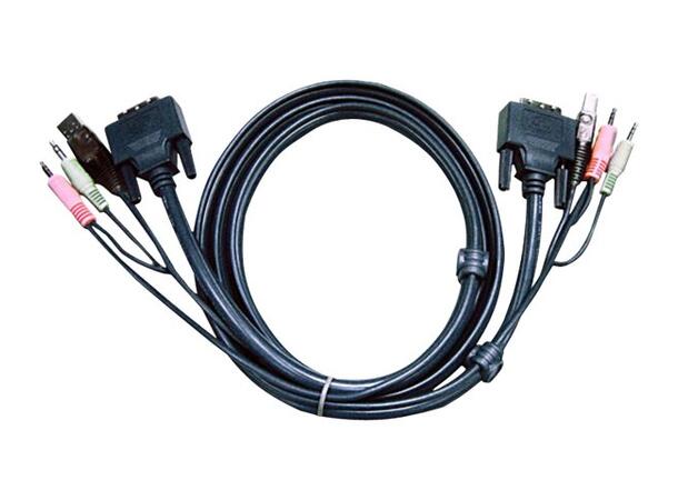Aten KVM Cable DVI-D (DL) + USB, 3,0m USB | DVI | Minijack 