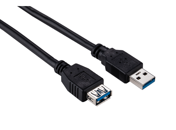 Elivi USB 3.0 A till A förlängning 2 m M/F, 3.0, Svart